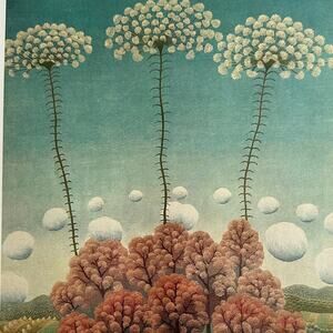 Landscape, Ivan Rabuzin, Print, Naive Art, Fantasy Flowers, ~ 250727-WH 190 A